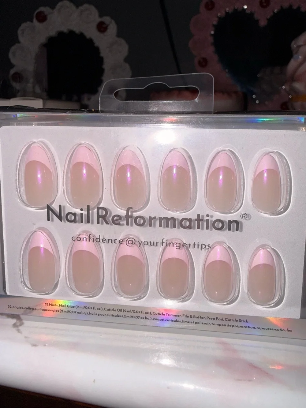 Nail Reformation Pink Glazed French Tip False Nails Set